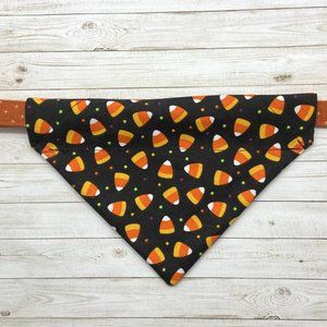 Halloween Over the Collar Bandanna - Candy Corn - Size L